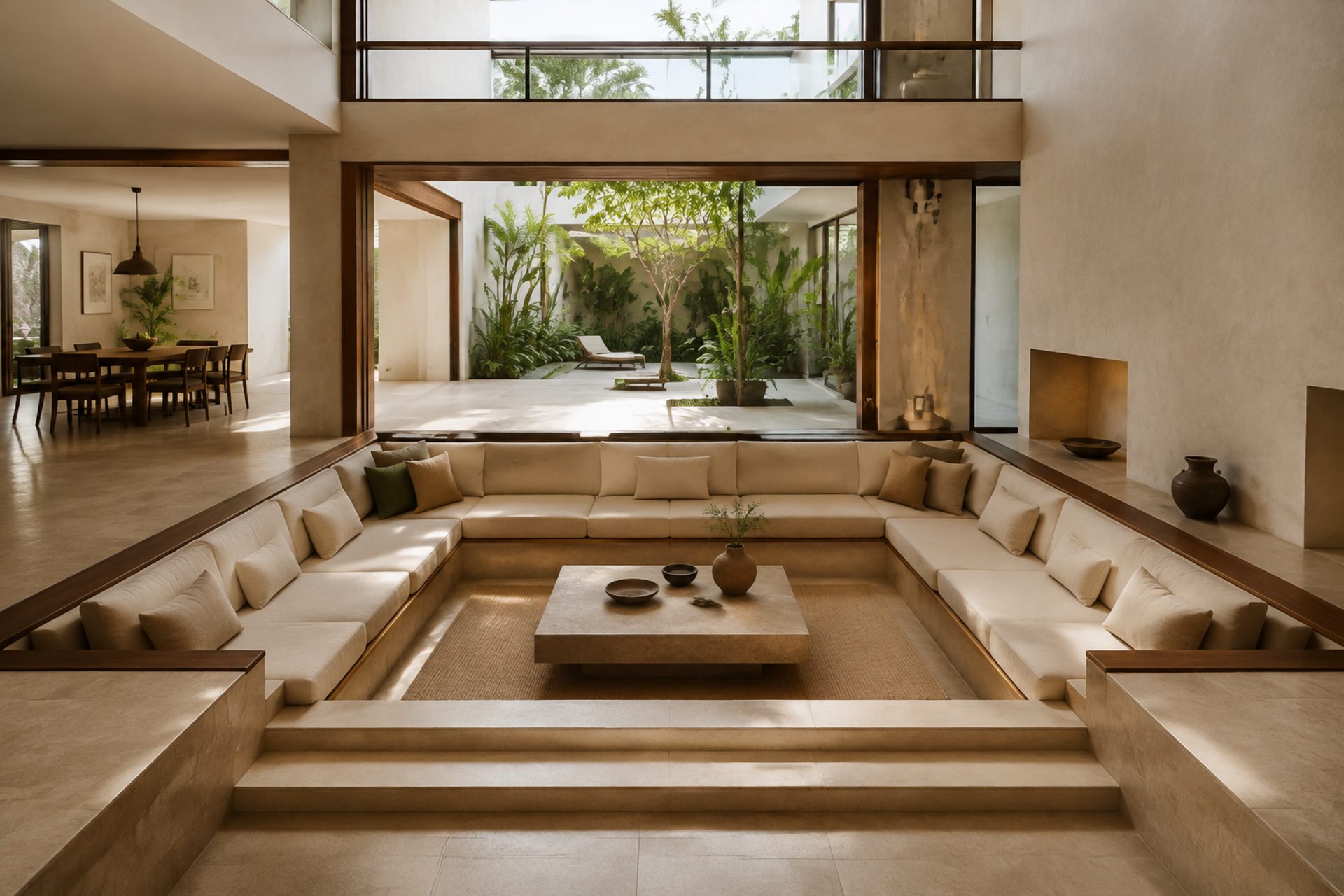 Sunken Conversation Pit Living Room
